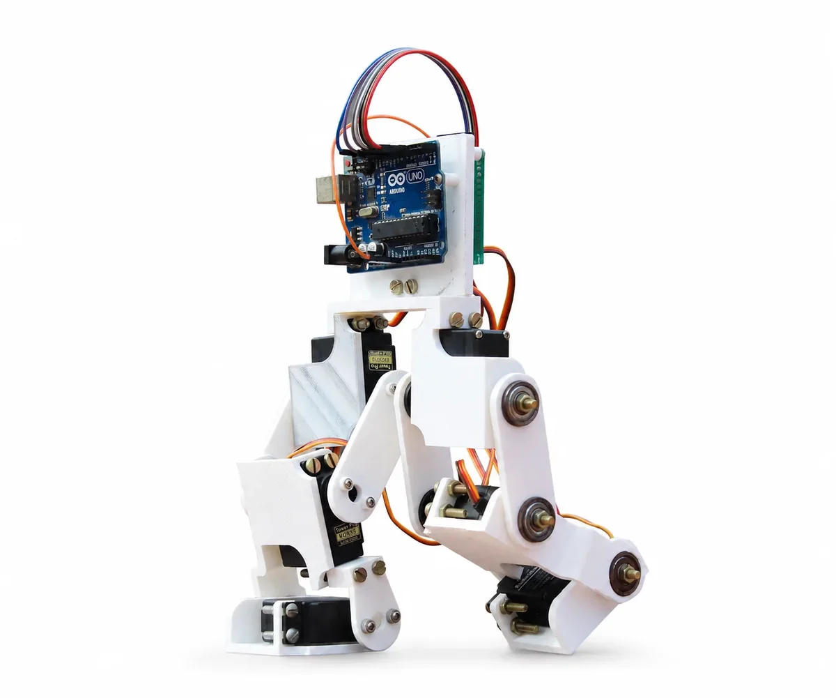 روبوت ثنائي الأرجل بتحكم Arduino
